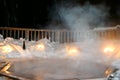 Winter Hot Tub at night Royalty Free Stock Photo