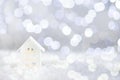 Winter house with warm fire, comfort and family hearth concept, meeting for Christmas with relatives and friends Royalty Free Stock Photo