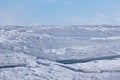 Winter ice landscape. Nanural winter background Royalty Free Stock Photo