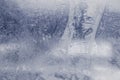 Winter ice pattern on the frozen window. Texture, background for inserting text. New Year theme. Winter. Cold. Royalty Free Stock Photo