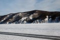 Winter ice road on the Stood sea