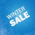 Winter ice sale set. Snow cold sale banner template. Christmas cracked ice discount design symbol.