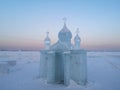 Winter - ice sculptor on lake Baykal