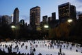 Winter ice skating, Central Park Royalty Free Stock Photo