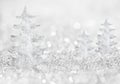 Winter ice trees background with abstract lights Royalty Free Stock Photo