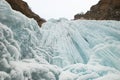 Winter ice waterfall Royalty Free Stock Photo