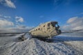 Iceland airplane wreckage Royalty Free Stock Photo