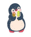 Funny cartoon penguin Royalty Free Stock Photo