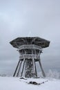 Winter impressions around the egge tower at the velmerstot near silver river valley Royalty Free Stock Photo