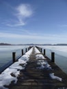 Winter impressions at Pilsensee lake, Bavaria, Germany