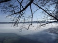 Winter impressions at Pilsensee lake, Bavaria, Germany