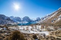 Winter Iskanderkul lake, Fann mountains, Tajikistan