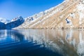 Winter Iskanderkul lake, Fann mountains, Tajikistan