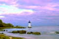 Winter island park lighthouse salem massachusetts Royalty Free Stock Photo