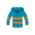 Winter jacket icon, flat style Royalty Free Stock Photo