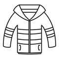 Winter jacket icon, outline style Royalty Free Stock Photo