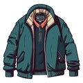 Winter jacket for men with zipper pocket