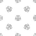 Winter jacket pattern seamless vector Royalty Free Stock Photo