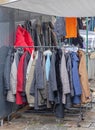 Winter Jackets Flea Market Royalty Free Stock Photo