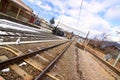 Winter japanese railway