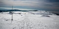 Winter Jeseniky mountains from Vysoka hole hill in Czech republic Royalty Free Stock Photo
