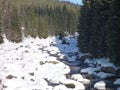 Winter in jizerske hory ridge in czech republic