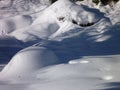 Winter in jizerske hory ridge in czech republic