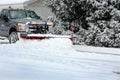 Winter job plowing snow Royalty Free Stock Photo