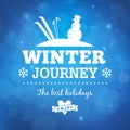 Winter journey poster background Royalty Free Stock Photo