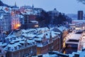 Winter in Karlovy Vary Royalty Free Stock Photo