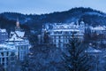 Winter in Karlovy Vary Royalty Free Stock Photo