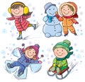Winter kids Royalty Free Stock Photo