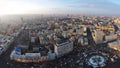 Winter in the Kiev city, aerial view