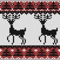 Winter knitted nordic pattern