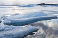 Winter lagoon Jakulsalon Iceland