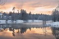 Winter lake Royalty Free Stock Photo