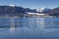 Winter at lake Tegernsee in Bavaria, Germany Royalty Free Stock Photo