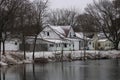 Winter lakeside living Royalty Free Stock Photo