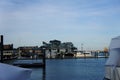 Winter landscape around Boston Waterboat Marina