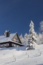 Winter landscape around Horni Mala Upa, Giant Mountains (Krkonose), Northern Bohemia, Czech Republic Royalty Free Stock Photo