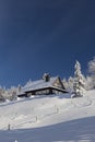 Winter landscape around Horni Mala Upa, Giant Mountains (Krkonose), Northern Bohemia, Czech Republic Royalty Free Stock Photo