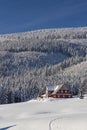 Winter landscape around Horni Mala Upa, Giant Mountains (Krkonose), Northern Bohemia, Czech Republic Royalty Free Stock Photo