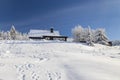 Winter landscape around Horni Mala Upa, Giant Mountains (Krkonose), Northern Bohemia, Czech Republic Royalty Free Stock Photo