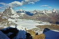 Winter landscape around mount Matterhorn, Alps, Switzerland Royalty Free Stock Photo