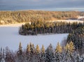 Winter landscape at Aulanko nature park in Finland Royalty Free Stock Photo
