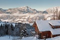 Winter landscape of the Austrian mountains