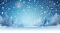 Winter landscape background with snowflakes and christmas trees, Generative AI ilustrations Royalty Free Stock Photo
