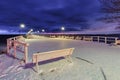 Winter landscape of Baltic Sea coast in Gdynia OrÃâowo at sunrise, Baltic Sea. Poland Royalty Free Stock Photo