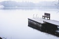 Winter landscape of beautiful Heinola, Finland. Royalty Free Stock Photo