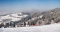 Winter landscape of Beskid Slaski
